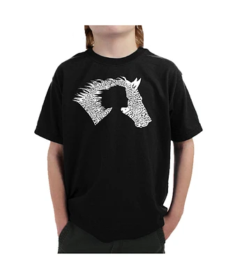 La Pop Art Boys Horse Word T-Shirt