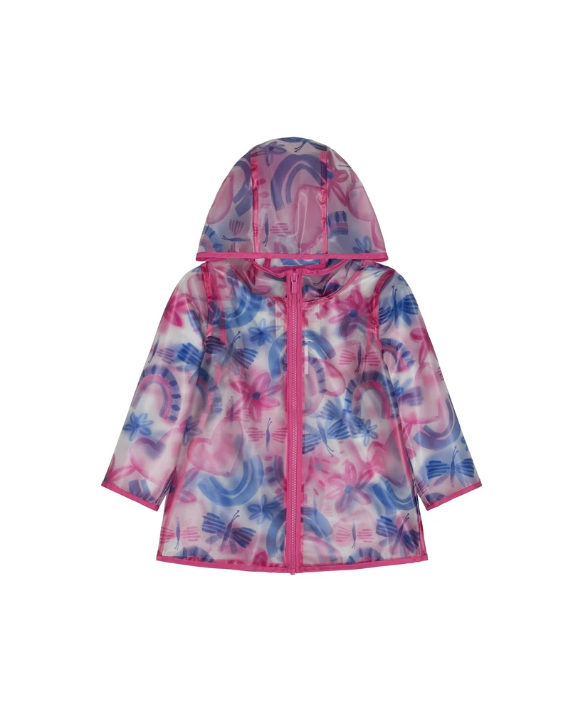 Carter's Baby Girls Hooded Water-Resistant Printed Raincoat