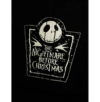 Nightmare Before Christmas Men's Glow-In-The-Dark Jack Logo Adult Black Snapback Cap