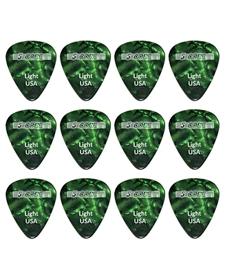 5 Core Guitar Picks Piece Celluloid Light Gauge 0.46mm Pick for Acoustic Electric Bass Guitar Natural Feel Warm Tone Puas Para Guitarra