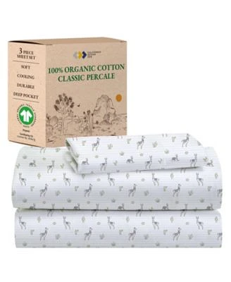 Percale Sheet Set Made From Gots Certified 100 Organic Cotton Classic Cool Crisp Comfort