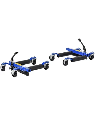 Durhand Set of 2 Hydraulic Wheel Dolly Lifting Sd for Car Tires,