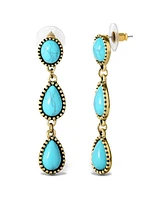 Jessica Simpson Women's Three Stone Drop Earrings