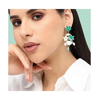 Sohi Women's Floral Drop Earrings