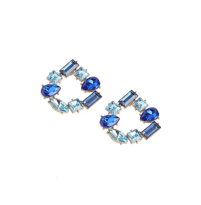 Sohi Women's Crystal Stud Earrings