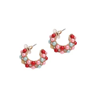 Sohi Women's Cluster Hoop Earrings