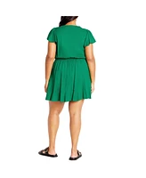 City Chic Women's Button Betty Dress