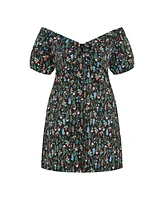 City Chic Women's Martine Print Dress