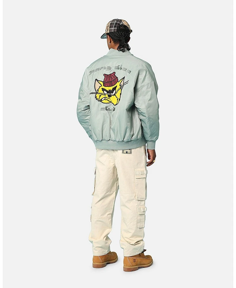 Carre Men's Cat Bomber Jacket - XXXLarge, Green