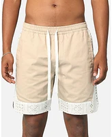 Carre Men's Bandana Lace Shorts - XXXLarge, Beige/Khaki