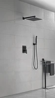 12" Rain Shower Head Systems Wall Mounted Shower With 12 In. X 20 In. Shower Niche
