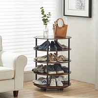 Streamdale Furniture 4-Tier Revolving Shoe Rack Storage Organizer