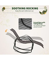 Portable Brown Sun Lounger for Outdoor Sunbathing