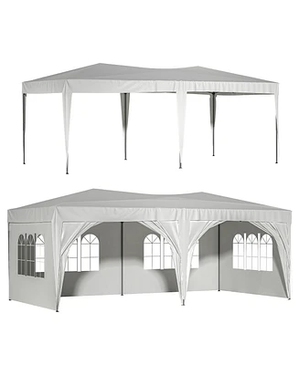 Streamdale Furniture 10'X20' Pop Up Canopy with 6 Sidewalls + Bag & Weights