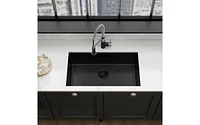 Streamdale Furniture 32x19 Inch Undermount Kitchen Sink 16 Gauge Stainless Steel Single Bowl Kitchen Sink Grey