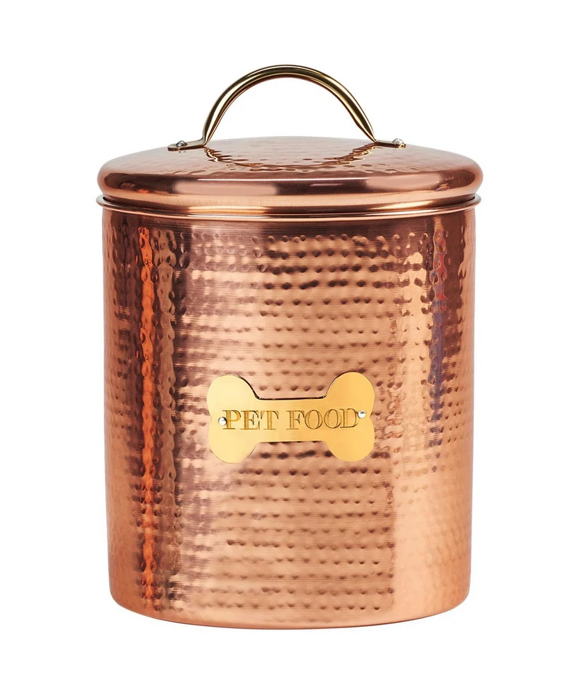 Amici Pet King Charles Copper Dog Extra Large Canister 10 Inch, 104 oz., Copper Gold