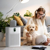 Morento Hepa Air Purifier for Home Large Room up to 1076 Sq Ft with Pm 2.5 Display Air Quality Sensor, White