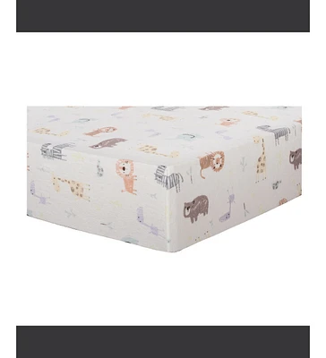 Trend Lab Crayon Jungle Deluxe Flannel Fitted Crib Sheet by