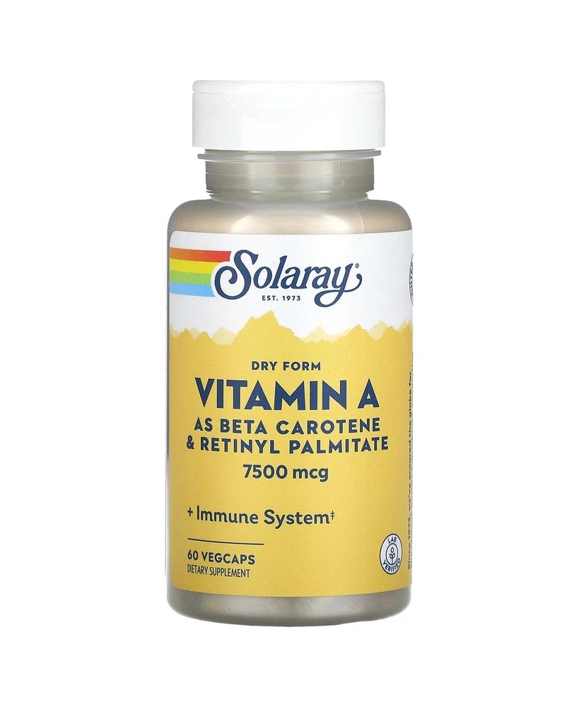 Solaray Dry Form Vitamin A 7 500 mcg