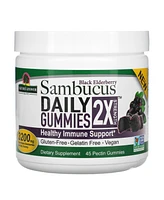 Nature's Answer Black Elderberry Sambucus Daily Gummies 2X Strength 3 200 mg