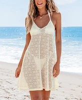 Cupshe Women's Crochet Cami Cover-Up Beach Dress