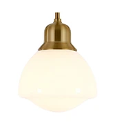 Hudson & Canal Brooks 8.12" Wide Pendant with Glass Shade