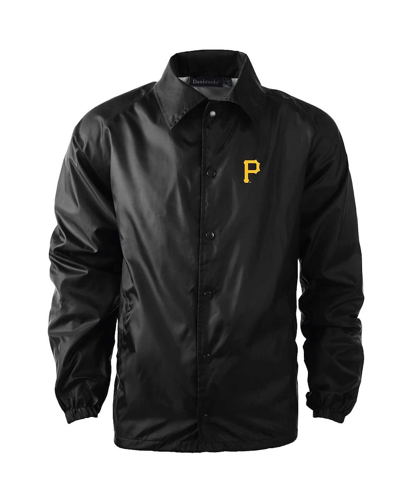 Dunbrooke Men's Pittsburgh Pirates Coach's Raglan Full-Snap Windbreaker Jacket