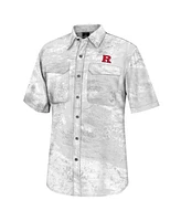 Colosseum Men's Rutgers Scarlet Knights Real Tree Aspect Charter Full-Button Fishing Shirt