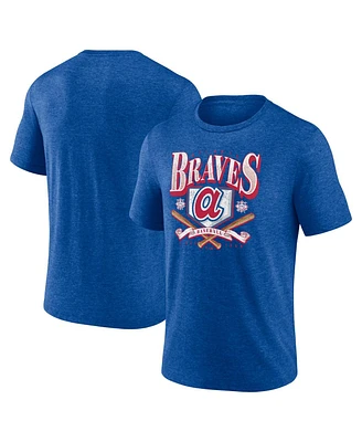 Fanatics Men's Heather Royal Atlanta Braves Home Team Tri-Blend T-Shirt