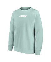 Fanatics Women's Green Formula 1 Merchandise Mono Crest Fleece Pullover Sweatshirt