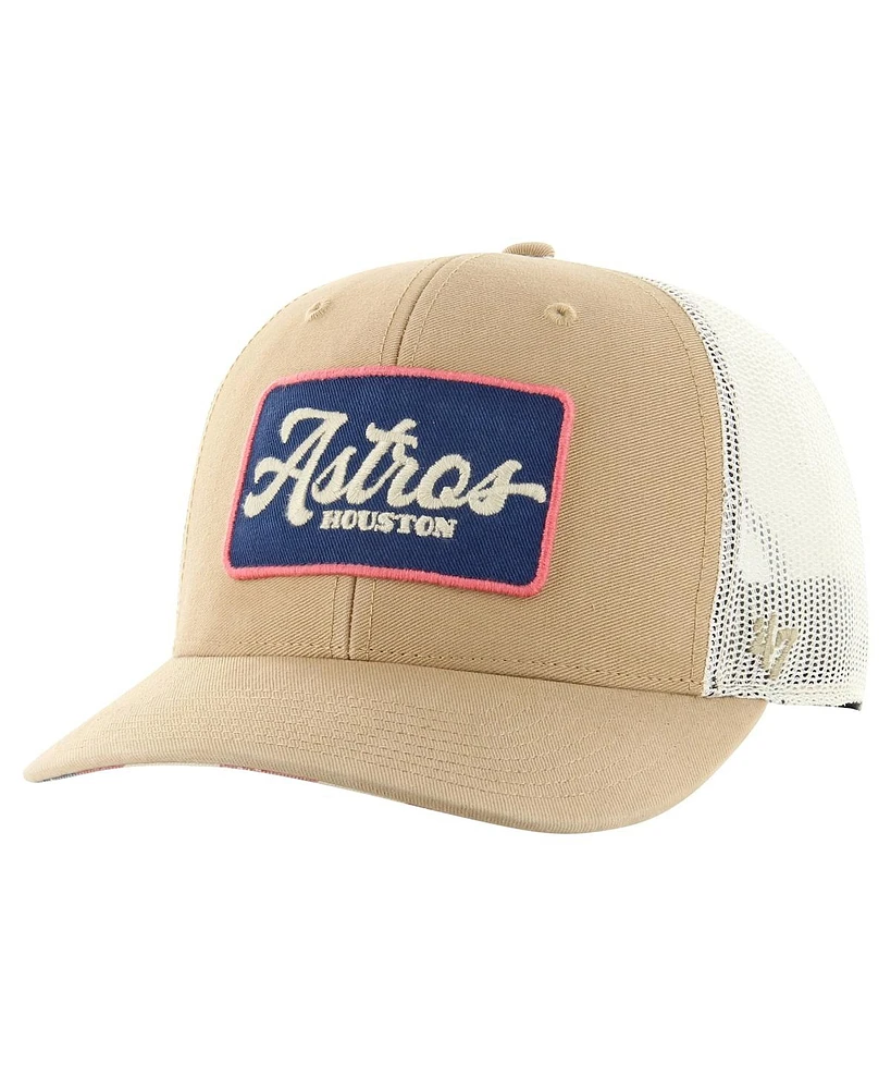 '47 Brand Men's Khaki Houston Astros Glory Daze Trucker Adjustable Hat