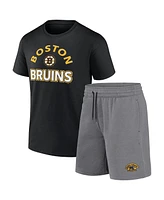 Fanatics Men's Boston Bruins Humble Combo Pack T-Shirt Shorts