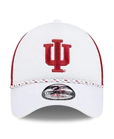 New Era Men's White/Crimson Indiana Hoosiers Court Sport Foam A-Frame 9FORTY Adjustable Trucker Hat