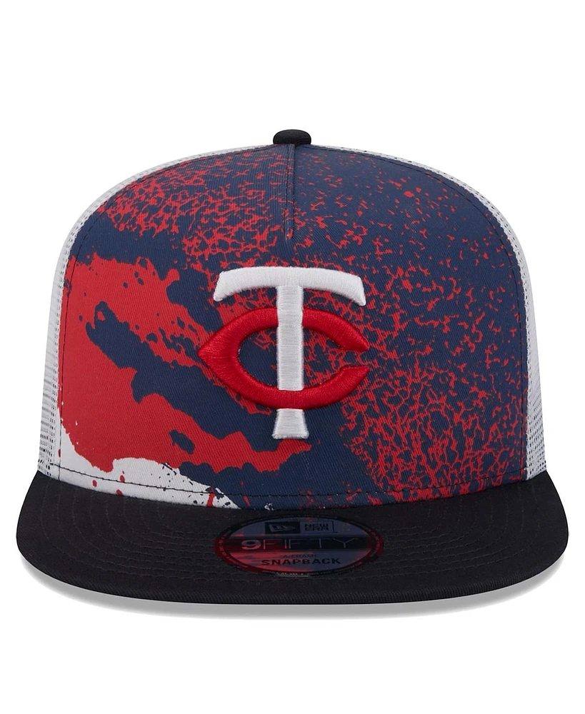 New Era Men's Navy Minnesota Twins Court Sport 9FIFTY Snapback Hat