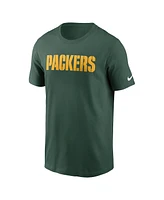 Nike Men's Bay Packers Primetime Wordmark Essential T-Shirt