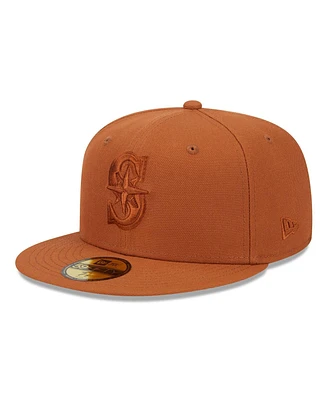 New Era Men's Brown Seattle Mariners Spring Color 59FIFTY Fitted Hat