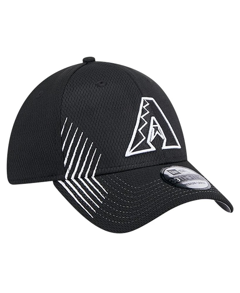 New Era Men's Black Arizona Diamondbacks Active Dash Mark 39THIRTY Flex Hat