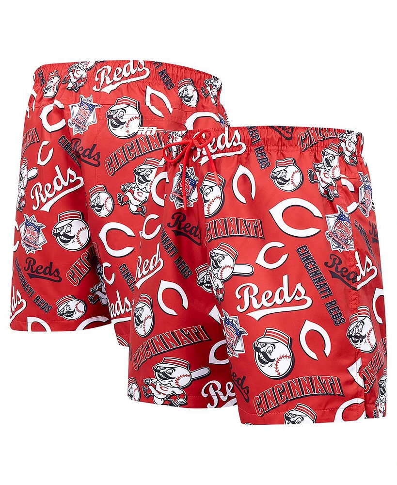 Pro Standard Men's Black Cincinnati Reds Toss Logo Woven Shorts