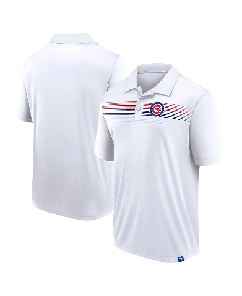 Fanatics Men's White Chicago Cubs Big Tall Victory For Us Interlock Polo