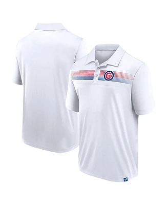 Fanatics Men's White Chicago Cubs Big Tall Victory For Us Interlock Polo