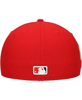 New Era Men's Red Los Angeles Angels Jackie Robinson Day Side Patch 59FIFTY Fitted Hat