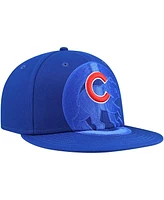 New Era Men's Royal Chicago Cubs Shadow Logo 59FIFTY Fitted Hat