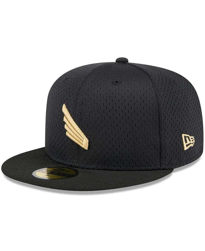 New Era Men's Black Lafc Throwback Mesh 59FIFTY Fitted Hat