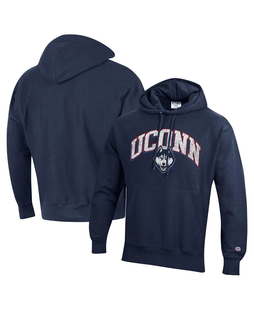 Champion Men's UConn Huskies Vault Late Night Reverse Weave Pullover Hoodie