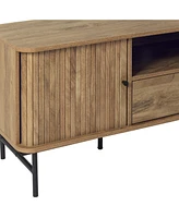 Amber & Emily Tv Stand with Sliding Doors for TVs up to 75"
