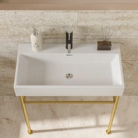 30" Bathroom Console Sink With Overflow