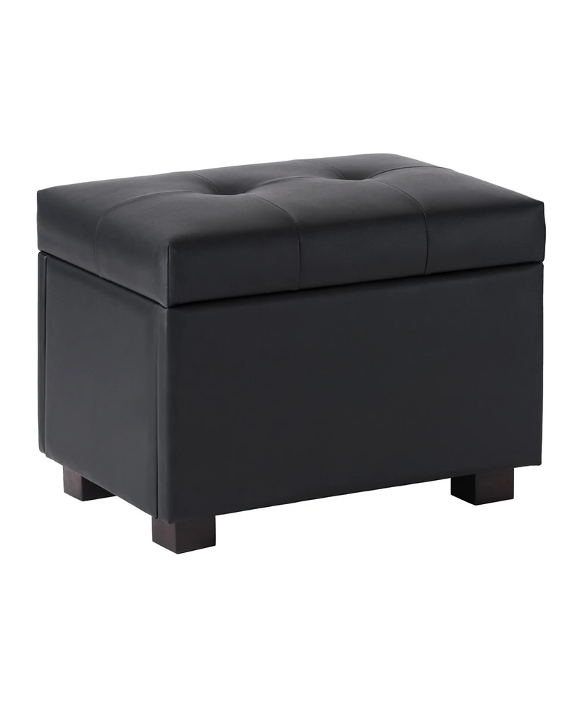 Amber & Emily Faux Leather Storage Ottoman