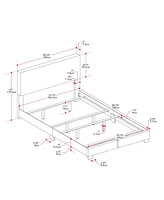 Amber & Emily Upholstered Modern King Bed