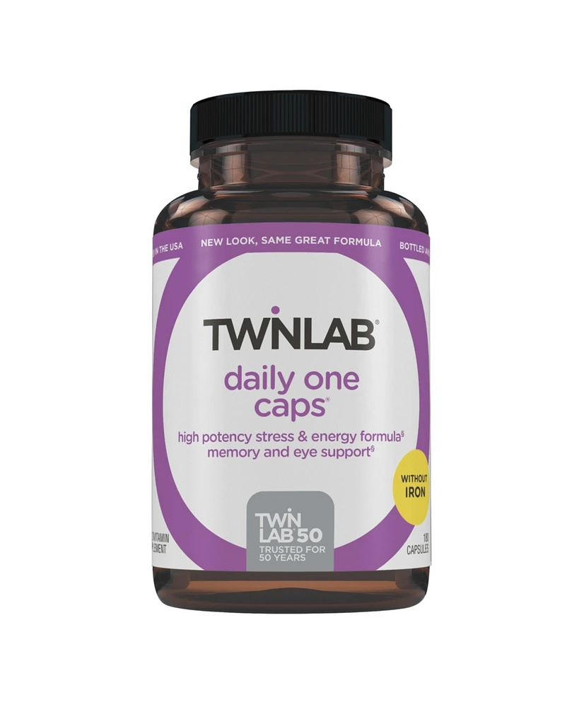 Twinlab Daily One Caps Without Iron - Nutritional Supplement with Zinc, B Vitamins, Magnesium, and More - 180 Capsules