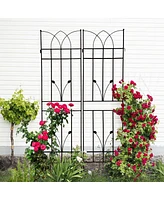 Streamdale Furniture Metal Garden Trellis 71"X17.7" for Climbing Plants